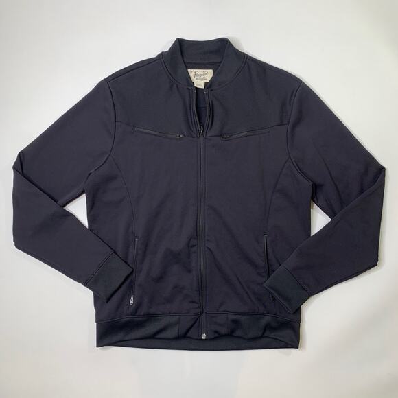 Original Penguin Jacket Mens L Large Black Full Zip Activewear Track Bomber - Picture 2 of 11
